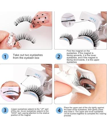 Magnetic Eyelashes Magnetic Eyelashes Natural Reusable No Glue False Eyelashes Magnetic Eyelashes No Glue or Liner Needed With Applicator Easy To Wear Eyelashes Natural Waterproof - Buy Online on GoSupps.com