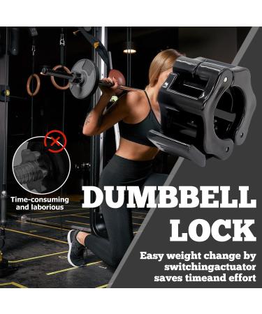 Wiyety 8-Piece Dumbbells Set | 30mm Quick Lock Barbell Collars for Weightlifting | Durable Black Dumbbell Closure & Clips - Buy Online on GoSupps.com