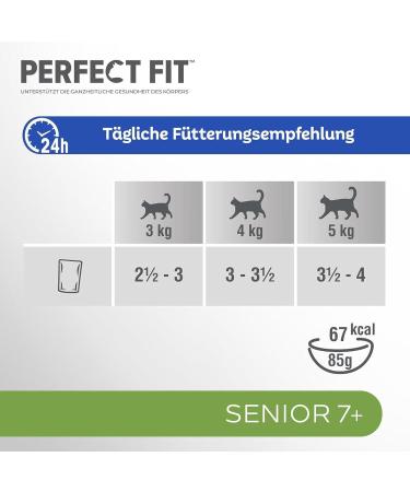 Perfect Fit Senior 7+ Cat Food with Turkey & Carrots | 12 x 85g Premium Wet Food for Older Cats | Support Senior Health - Buy Online on GoSupps.com