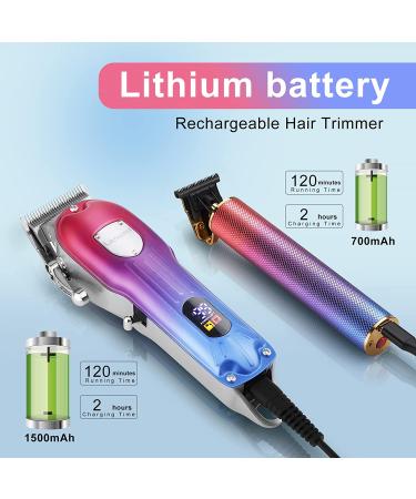 Lanumi Men Hair Clippers & Trimmers Set - Professional Cordless Barber Clipper Kit with Colored Guide Combs and USB Rechargeable Beard Trimmer - Buy Online on GoSupps.com