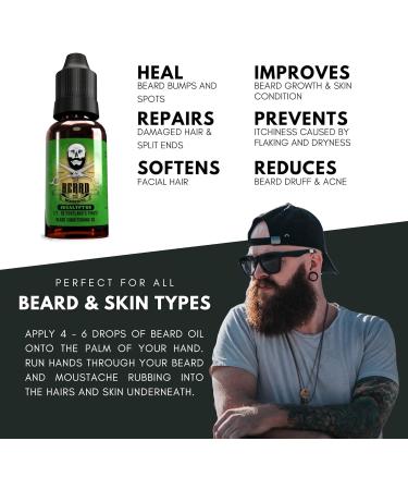 Premium Beard Conditioning Oil for Men - Natural Jojoba Beard Growth Oil with Eucalyptus - 15ml - Buy Online on GoSupps.com