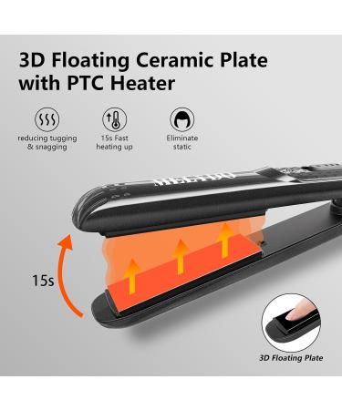 Buy Mini Flat Iron - Ceramic Tourmaline Small Hair Straightener for Short Hair Dual Voltage Travel Edition Portable with Pouch (Black) - Ships Worldwide - Buy Online on GoSupps.com