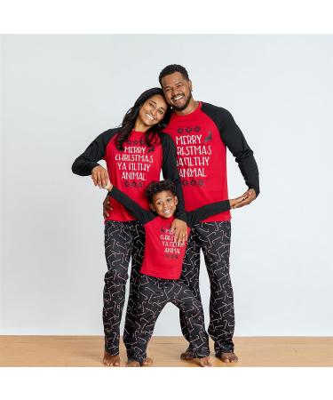PatPat Family Matching Christmas Pajamas Set - Tree Snowflake & Letters Print - Red - Baby 9-12 Months - Buy Online on GoSupps.com