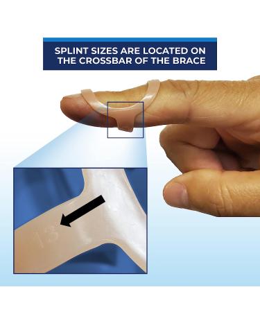 BraceOn EZ Finger Splint Sizing Kit - Adjustable Hand Injury Supports (14 Pieces, 28 Sizes) - Buy Online on GoSupps.com