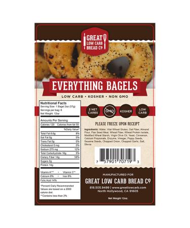 Great Low Carb Everything Bagels by Great Low Carb Bread Co - Buy Online on GoSupps.com
