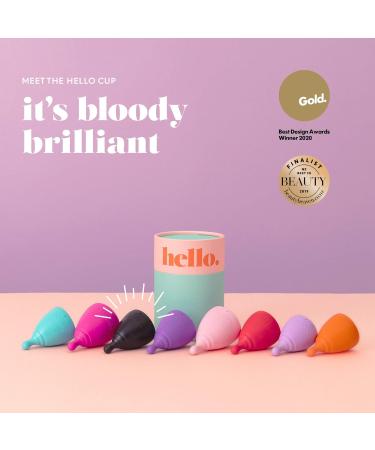 Hello Cup Small/Medium Menstrual Cup - BPA Free  Reusable  Hypoallergenic  Recyclable  Medical Grade TPE - Smooth & Comfortable - Black (S/M 1 ct) - Buy Online on GoSupps.com