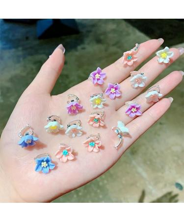 10PCS Mini Flower Hair Clips Small Cute Tiny Mini Claw Clips Flower Clips For Women Girls One Size White - Buy Online on GoSupps.com