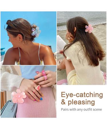 Mistofu Flower Claw Clip for Thick Hair - Big Cute Hair Accessory for Women & Girls | Perfect Gift (Flower 2) - Buy Online on GoSupps.com