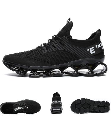 Chopben Men's Running Shoes - Blade Non Slip Fashion Sneakers, Size 11, Full Black - Buy Online on GoSupps.com