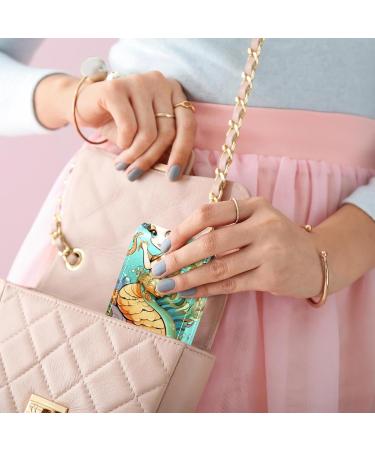 Travel Lipstick Organizer Case - Portable Makeup Bag with Mirror | Cute Mermaid Sea Horse Design - Buy Online on GoSupps.com
