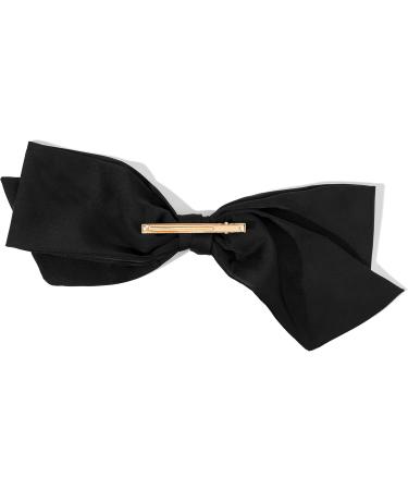 Kitsch Recycled Fabric Bow Hair Clips for Women Oversized Hair Bow Clip Coquette Bows for Hair Cute Ribbon Bow Clip Elegant Clip Bows for Girls Big Bows for Classic Elegant Style 1pc Black - Buy Online on GoSupps.com