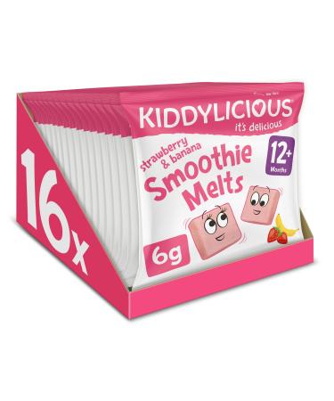 Kiddylicious Strawberry and Banana Smoothie Melts 16 x 6g - Buy Online on GoSupps.com
