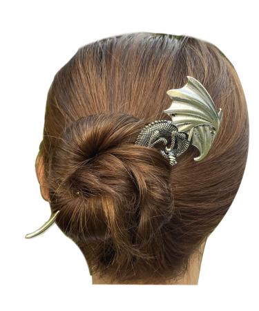 Viking Celtic Hair Sticks Hairpin-Viking Hair Clip Sticks for Long Hair Stick Slide Irish Hair Accessories (Dragon)
