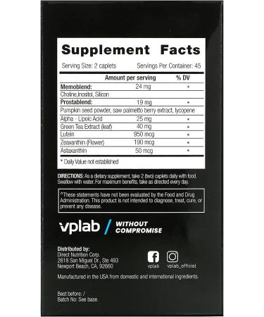 Vplab Ultra Men's Sport Multivitamin - 90 Caplets for Energy & Performance - Buy Online on GoSupps.com