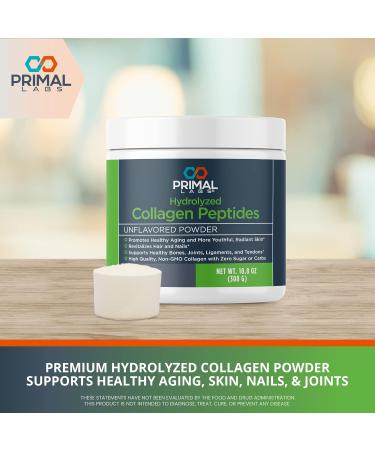 Primal Health Hydrolyzed Collagen Peptides - Multi Collagen Blend - Promotes Healthy Hair Nails Skin & Joints - Non-GMO & Keto Friendly - Unflavored Protein Powder - 30 Servings - Buy Online on GoSupps.com