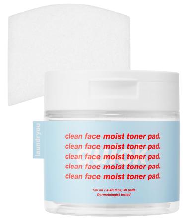 Clean Face Moist Toner Pad Quick - Hydrating Toner Pads for Face Moisturizing Cooling Soothing Spot Mask Sheet Alcohol-Free Hypoallergenic Multi Pad 60 Pads