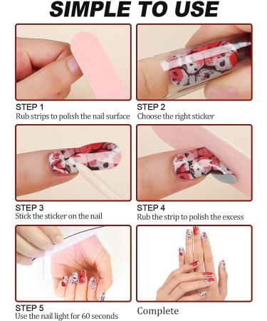 Kalolary Halloween Gel Nail Polish Stickers 20PCS Nail Adhesive Wrap Full Wraps Gel Nail Strips with Nail File and Stick for Halloween Nail Art Decor (UV/LED Lamp Required) (A) - Buy Online on GoSupps.com