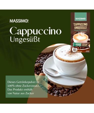  MASSIMO MASSIMO Unsweetened Cappuccino 16 x 10 Sticks x 12.5 g Value Pack Soluble Coffee Cocoa Sugar Free Quick Prep Caffeine Instant Coffee - Buy Online on GoSupps.com