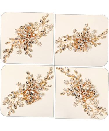 Housoutil Flower Comb Wedding Flower Hairpin Bride Hair Clip Women Crystal Hair Comb Rhinestone Hair Clips Pearl Hair Pin Pearl Hair Clip Tiara Women's Zinc Alloy Accessories Rhinestones - Buy Online on GoSupps.com