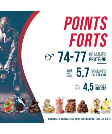 AS American Supplement | Premium Protein Whey | Protein Drink | Muscle Gain | Pure Protein WPC80 | L-Glutamine | Kyowa Quality (2 kg White Chocolate Waffle) - Buy Online on GoSupps.com