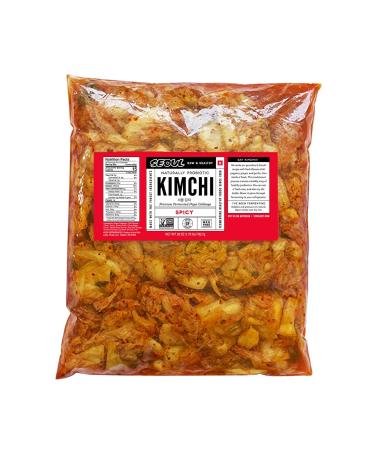 Lucky Foods Seoul Kimchi (Pack of 1) Authentic Made to Order Korean Kimchi (Spicy Original, 28 oz) - Keto / Gluten Free / Non GMO Spicy Original 1.75 Pound (Pack of 1)
