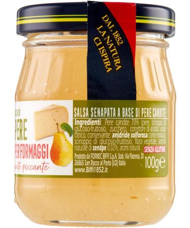 Biffi Pear Salsa for Cheese pears mustard sauce for cheese 100 g + gourmet Italian pulp 400 g - Buy Online on GoSupps.com