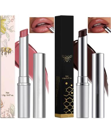  Sitovely 2 x black honey lipstick tinted balm glossy red honey balm nourishing rose care - Buy Online on GoSupps.com