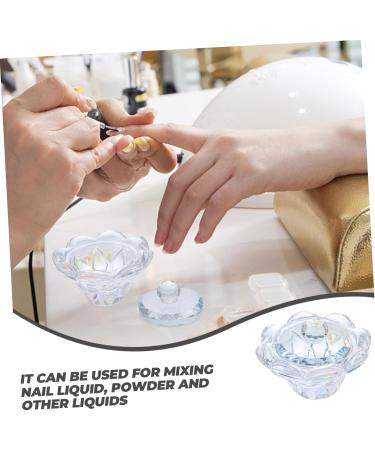 minkissy 1pc Nail Art Crystal Cup Manicure Crystal Cup Liquid Powder Mixing Cup Clear Container Mini Containers Nail Art Powder Dish Nail Crystal Bowls Nail Liquid Dish Nail Art Dish Cup - Buy Online on GoSupps.com