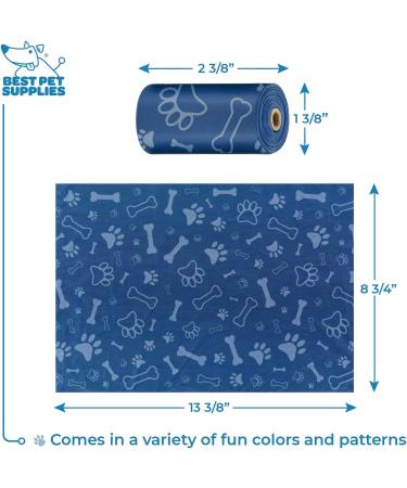 Best Pet Supplies Dog Poop Bags - 150 Leak Proof, Tear Resistant Bags for Outdoor Walking and Travel - Assorted Colors - Buy Online on GoSupps.com