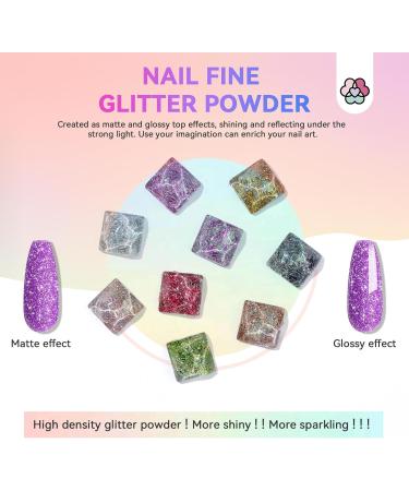 Saviland 48PCS Chrome Nail Powder Kit - Aurora Holographic Metallic Mirror Effect for High Pigment Nail Art - Nail Glitter Power - 48 Colors - Buy Online on GoSupps.com