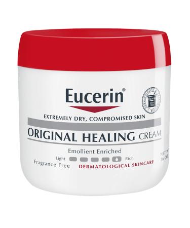 Eucerin Original Healing Cream - Fragrance Free Rich Lotion for Extremely Dry Skin - 16 oz. Jar