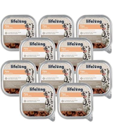 Amazon Brand - Lifelong Dog Food Pat with Poultry 300g Pack of 10 - Buy Online on GoSupps.com