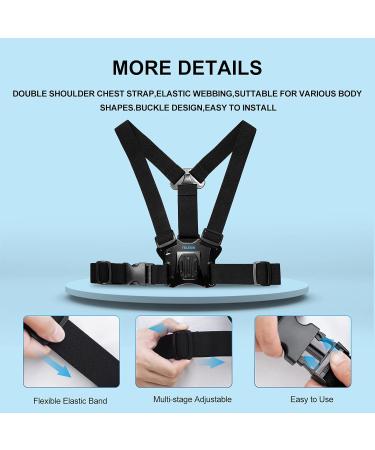 TELESIN Universal Action Camera Chest Strap Mount for iPhone Samsung GoPro Hero 12/11/10/9/8 Insta360 DJI Osmo Perfect Vlogging Kit for Smartphones - Buy Online on GoSupps.com