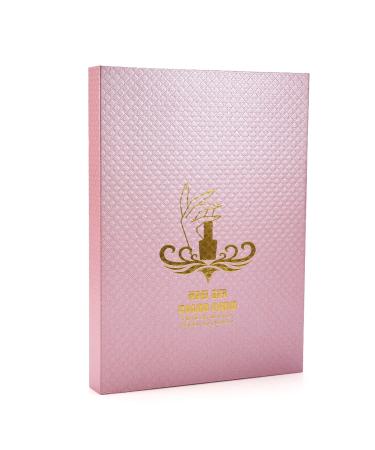 216 Rooms Nail Color Display Board 216 Colors Nail Gel Color Card Nail Art Showing Shelf Nail Polish Gel Color Display Card Nail Salon Tool (Pink)