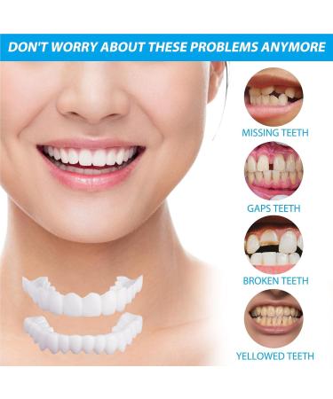 Shop Tistik Dentures Cosmetic Veneers | Silicone Tooth Whitening False Teeth | Temporary & Immediate Prostheses for Men | 1 Pair Available Worldwide! - Buy Online on GoSupps.com