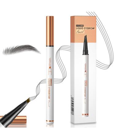 Ey brow pencil waterproof eyebrow pencil wiped-resistant liquid eyebrow pencils fast drying and durable welding-proof effortlessly create natural eyebrow shape gray a-gray