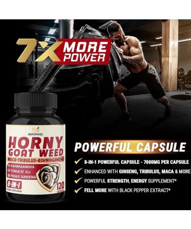 BMVINVOL Horny Goat Weed Capsules for Men and Women 7000mg - 120 Capsules - Buy Online on GoSupps.com