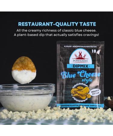  POPPAMIES Poppamies Dipmix Blue Cheese Style Vegan Blue Cheese Flavoured Dip Powder for Wings Vegetables and Snacks - Gluten Free Lac - Buy Online on GoSupps.com