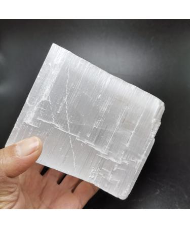 Natural Crystal Rough Natural White Selenite Crystal Gypsum Stone Specimen (Color : 500g)
