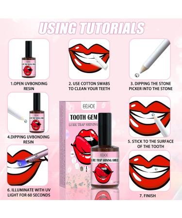 DIY Tooth Gemstone Set | Complete Tooth Jewelry Kit with Glue for Stunning Reflective Tooth Decoration - Buy Online on GoSupps.com