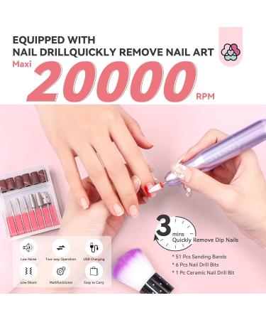 SAVILAND Dip Powder Nail Kit - 20 All Season Nude Pink Colors Starter Set with Drill Dipping Powder Liquids Base Activator & Top Coat for DIY French Nail Art - Buy Online on GoSupps.com