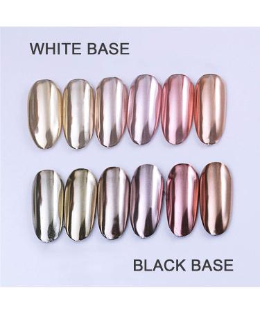 Buy Metallic Nail Powder Set - 6 Colors Chrome Nail Art Pigment for Stunning Shine & Mirror Effect - Buy Online on GoSupps.com