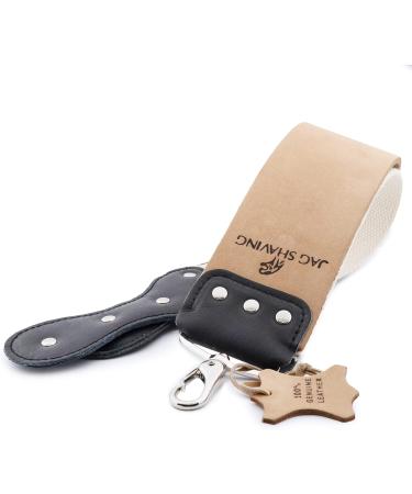 JAG Shaving Leather String Strips - Razor Sharpener for All Blades - Straight Shaver Angler - Brown Knife Strips with Hook - Buy Online on GoSupps.com