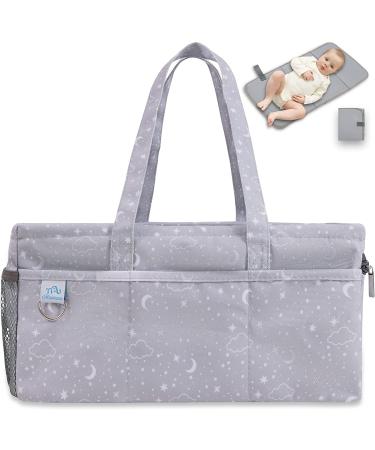 Large Baby Diaper Caddy Organizer with Changing Pad - Nursery Shower Gift Bag for Boy & Girl - Buy Online on GoSupps.com