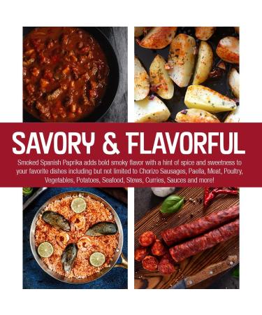 SPQR Seasonings Smoked Spanish Paprika XL 7 oz Jar - Gourmet Restaurant Grade Bold Smoky Flavor - Buy Online on GoSupps.com