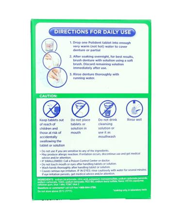 Polident Overnight 84ct Size 84ct Polident Overnight 84 Count (Pack of 2) - Buy Online on GoSupps.com