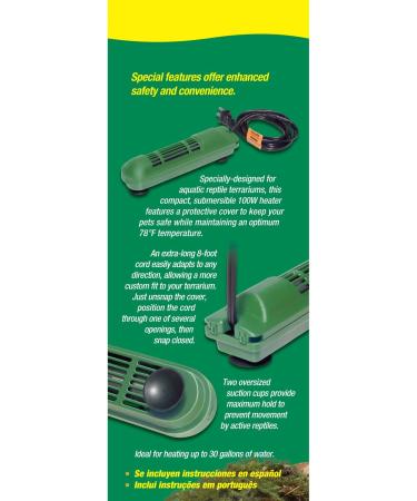 Tetra 26445 Fauna Aquatic Reptile Heater - 100 Watt Green | For Frogs, Newts, Turtles - Buy Online on GoSupps.com