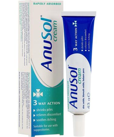 Anusol Cream for Haemorrhoids Treatment - Shrinks Piles Relieves Discomfort and Soothes Itching 43g