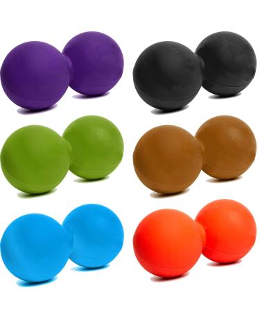 Double fascia ball |Massage ball - approx. 8cm diameter made of silicone |Use for self -massage fascia training & muscle relaxation - hard surface |Back training Peanut Ball Globo purple green