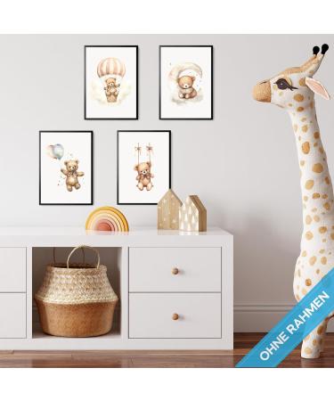Teddy Bear Art Prints for Kids' Rooms | Baby Room Decor | Children's Room Wall Art Set - Buy Online on GoSupps.com